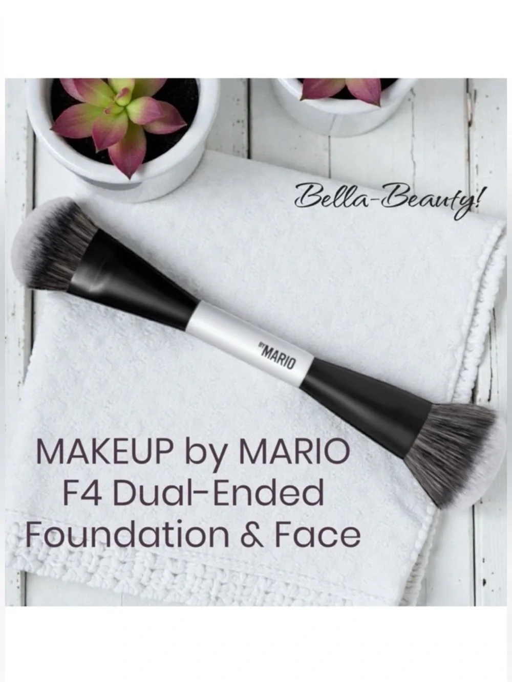 MAKEUP by MARIO F4 F4 DUAL-ENDED FOUNDATION AND FACE BRUSH   ~NEW~